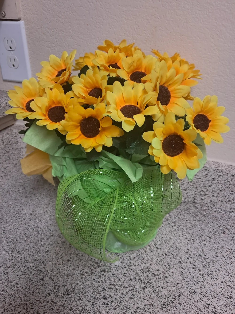 Yellow Sunflower Artificial Arrangement by